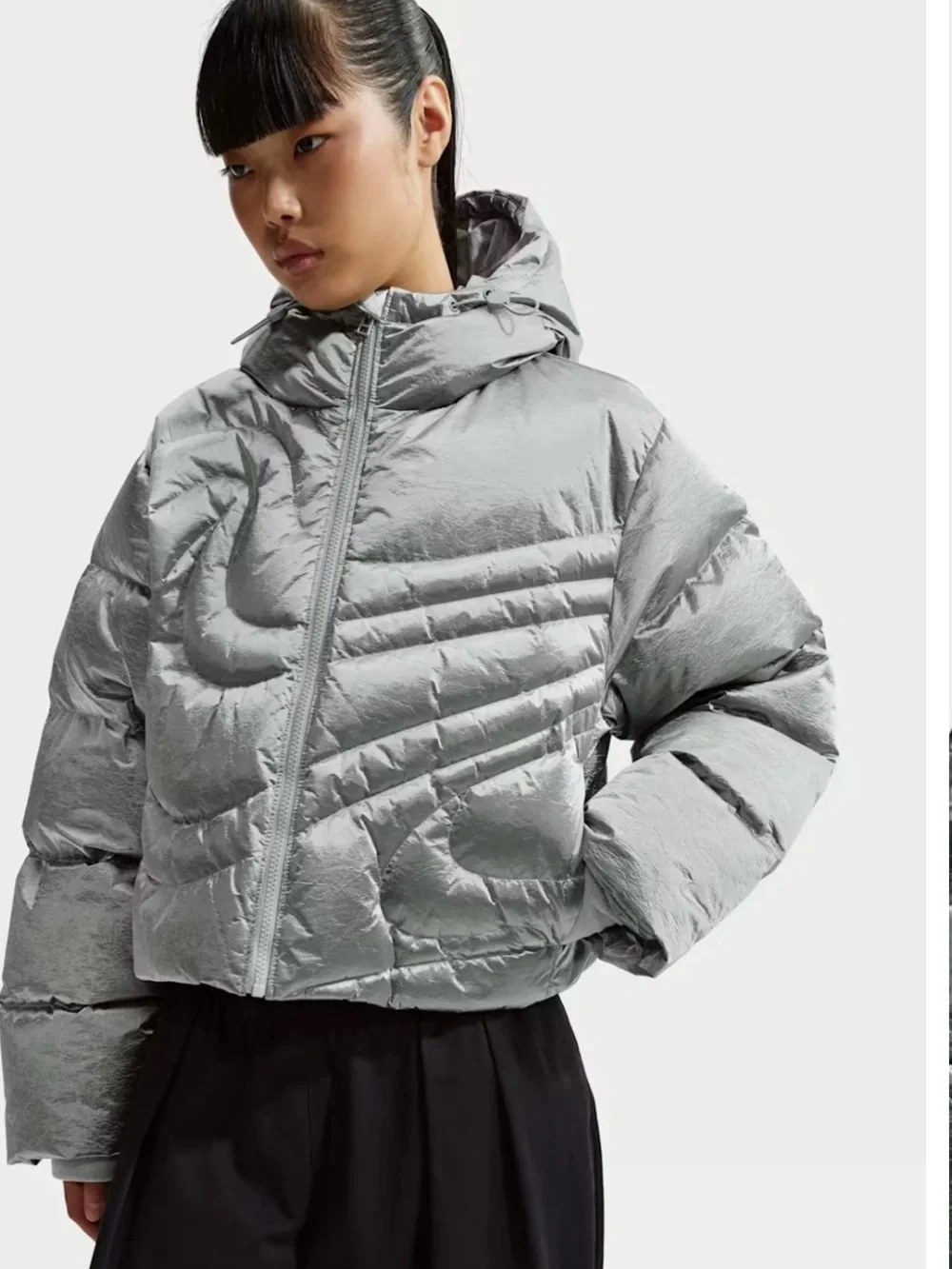 WOMENS NIKE SWOOSH THERMA-FIT OVERSIZED DOWN PUFFER JACKET
